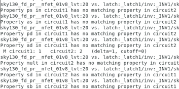 Parameter mismatch log
